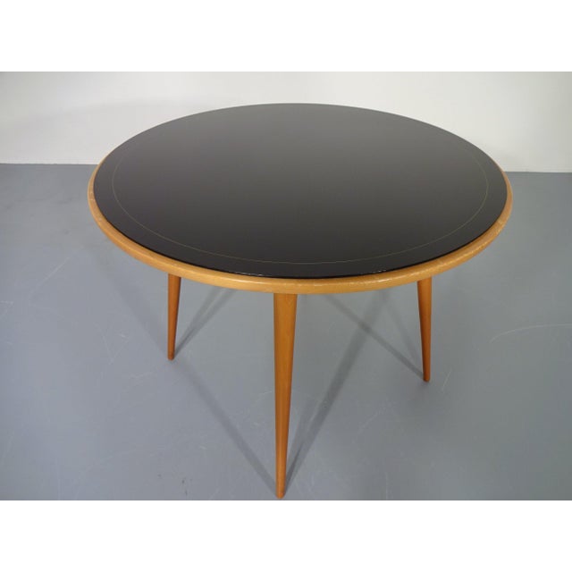 Glass and Cherrywood Table, 1960s For Sale - Image 4 of 10