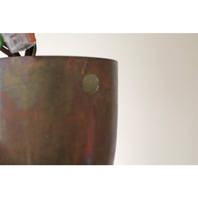 Art Nouveau Brass and Glass Hanging Lamp, 1920s For Sale - Image 3 of 14