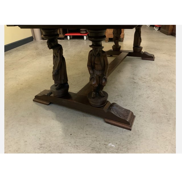 Vintage Monastery Table in Oak, 1940 For Sale - Image 10 of 13