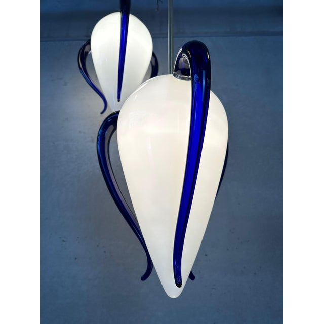 Vintage Venexiana Hanging Lamp from Barovier & Toso, Murano, Set of 2 For Sale - Image 4 of 11