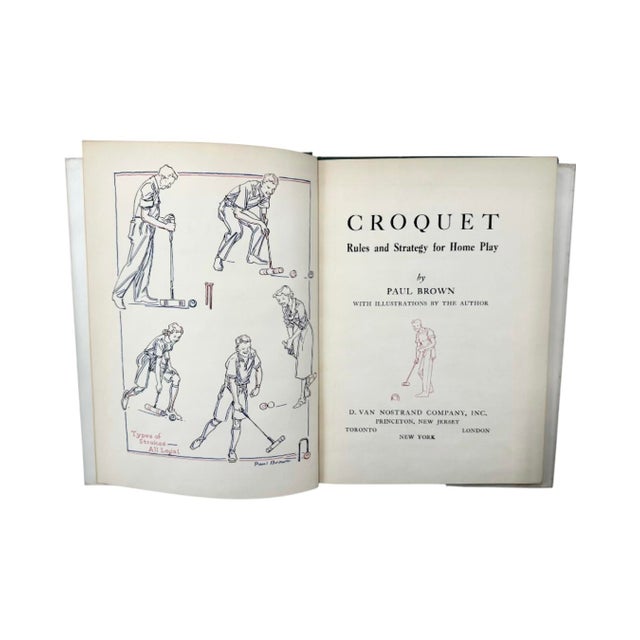 Mid-Century Modern Croquet Rules and Strategy for Home Play by Paul Brown 1957 Book For Sale - Image 3 of 12