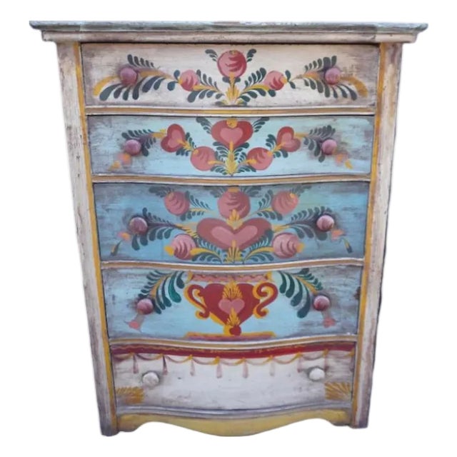 5-Drawer Dresser Decorated by Peter Hunt c.1930 For Sale