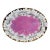 Vintage Fornasetti Style Pink Splash Luster Platter For Sale