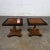 Late 20th Century Baker Furniture Campaign Style Black & Natural Pedestal End Tables a Pair For Sale - Image 12 of 13