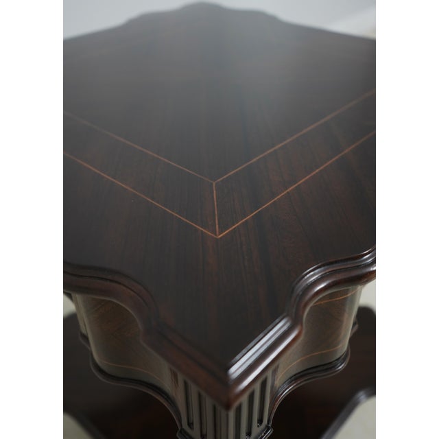 Theodore Alexander 5006-025 Walnut Lamp Table For Sale - Image 9 of 18