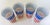 1970s set of 4 glass tumblers with stars and stripes US flag design printed on all of them. The glass is in excellent...