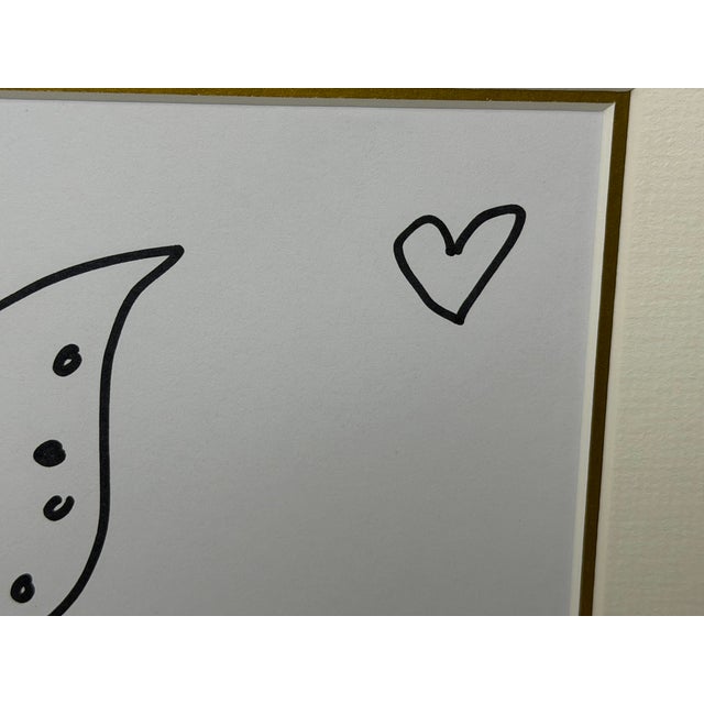 Butterfly With Hearts – Signed Original Ink Drawing on Paper by Damien Hirst Framed Circa 21st Century For Sale - Image 11 of 18