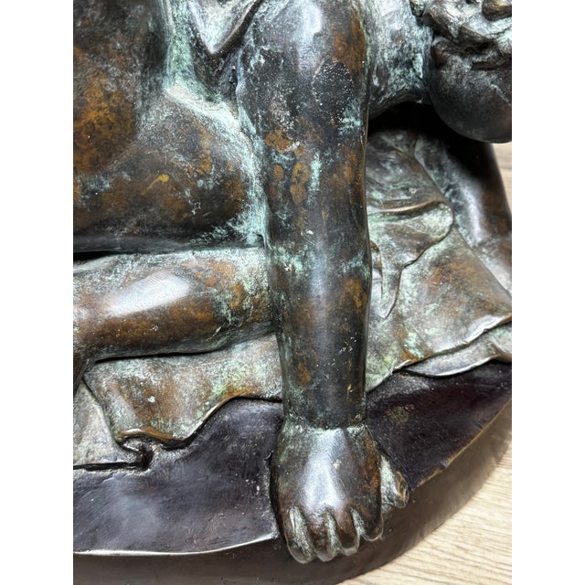 Metal Large French Bronze Group “Triton and Sea Putti” After Clodion, Grand Tour c.1820 For Sale - Image 7 of 18