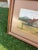 Wood Vintage Framed Landscape Painting of a House For Sale - Image 7 of 7