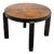 Round Art Deco Coffee or Side Table in Dark Flame Birch For Sale
