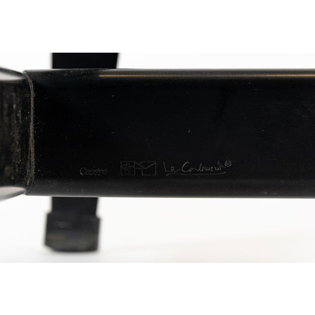Cassina Lc4 Black Leather Chaise Lounge Chair by Le Corbusier 2006 For Sale - Image 13 of 13