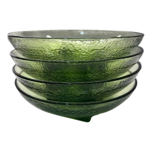 Mid Century Modern Avocado Green Bowl Set of 4