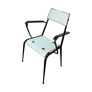 Vintage Black Steel Dining Chair from Vitriform, Spain, 1970 For Sale
