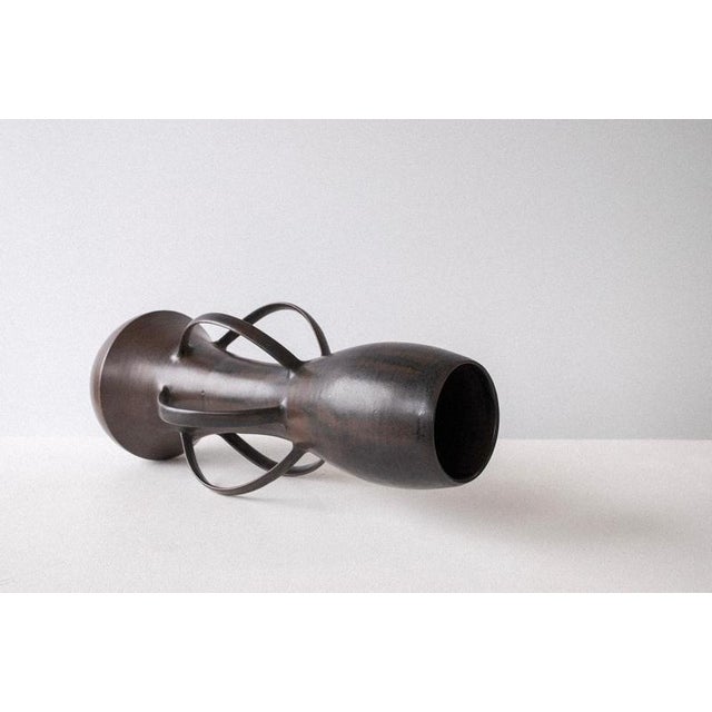 Contemporary Symbiosis Vase in Wheel-Thrown Glazed Stoneware by Robin Kerr For Sale - Image 3 of 8