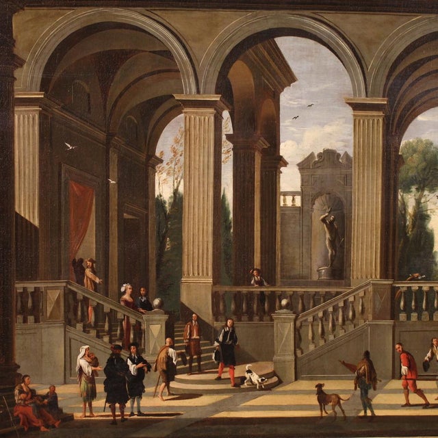 17th Century Italian Artist, Architectural Capriccio, 1660, Oil on Canvas For Sale - Image 5 of 16