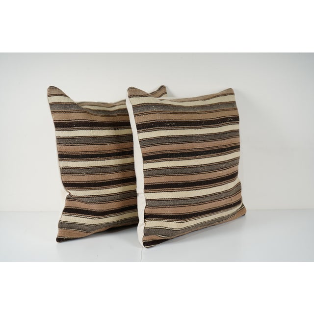 Handmade Turkish Rug Pillow Covers • Vintage Rug Decor Elevate your home decor with these exquisite 24" x 24" pillow...