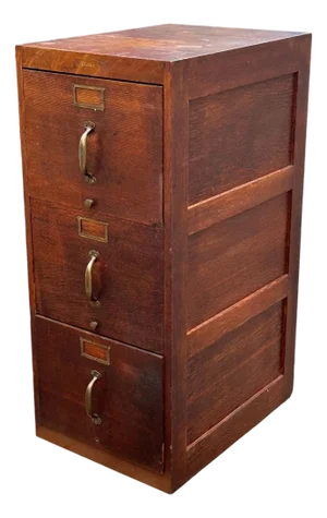 Antique Tiger Oak Three Drawer File Cabinet With Raised Panels by Globe Wernicke