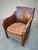 Brown Safari Style Leather Club Chair with Wooden Frame and Woven Sides, 1970s For Sale - Image 8 of 11