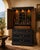 Mediterranean Mid 20th Century Midnight Blue Gilded Reserve Gentleman’s Dry Bar Cabinet For Sale - Image 3 of 4