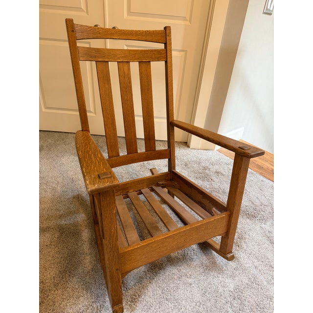 Charles Limbert Antique Charles Limbert Rocking Chair For Sale - Image 4 of 4