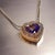 2010s Natural Heart Sapphire Diamond Pendant 18" 14k W Gold 4.13 TCW Certified For Sale - Image 5 of 16
