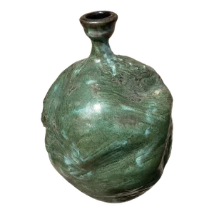 Vintage Handcrafted Hand-Formed and Hand-Glazed Terracotta Vase/Vessel