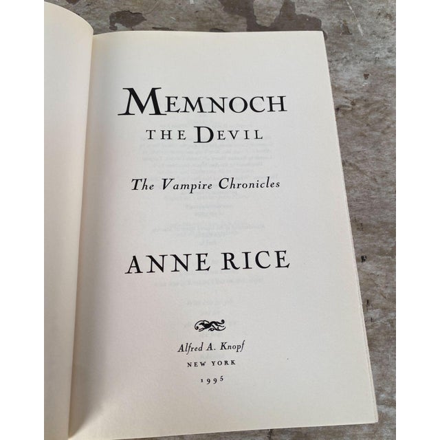 1990s Anne Rice, "Memnoch the Devil", First Edition, 1995 For Sale - Image 5 of 7