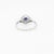 Silver Star Sapphire Cabochon & 14k White Gold Art Deco Style Filigree Ring For Sale - Image 8 of 11