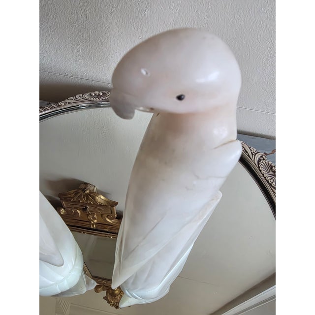 Vintage Alabaster Parrot Bookends For Sale - Image 11 of 15