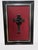 Beautiful velvet painting with a wrought iron Rosicrucian, according to historical data this cross represented some trends...