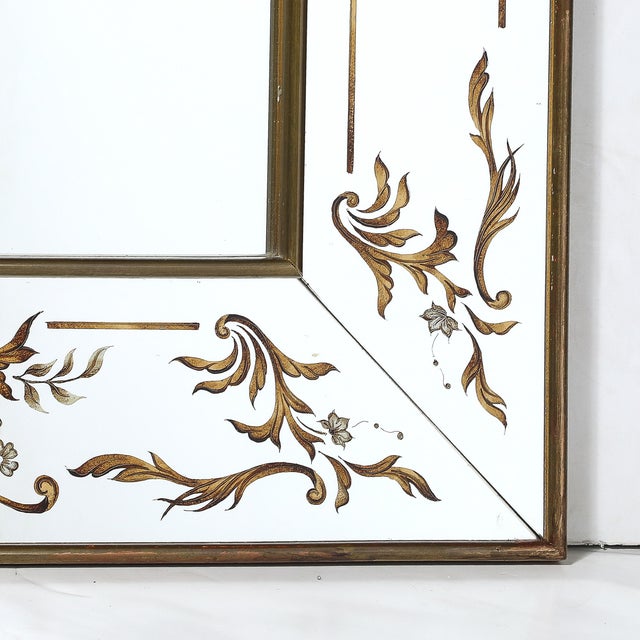 Art Deco Giltwood & Ornate Eglomise Border With Naturalist Motifs For Sale - Image 9 of 15