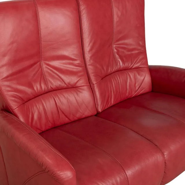 Cumuly 2-Seater Sofa in Red Leather from Himolla For Sale - Image 9 of 15