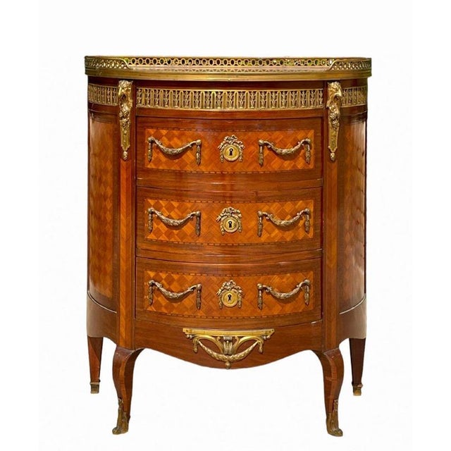 Commode in Marquetry Transition For Sale - Image 13 of 13