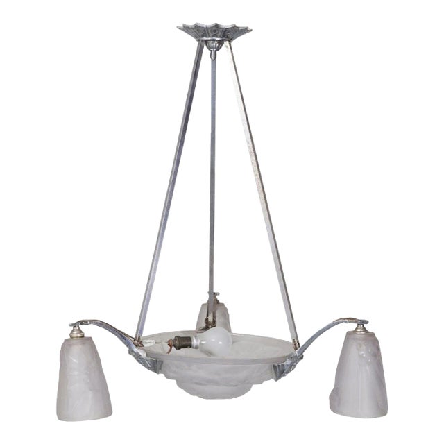 French Chandelier from Freres, 1920s For Sale