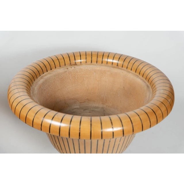 Wood Maple Planters with Ebony Inlays, 1930s, Set of 2 For Sale - Image 7 of 9