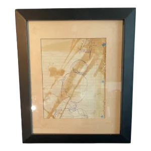 1990s Purvis Young Sketches on Both Sides and Signed Dated 3/11/92, Unframed