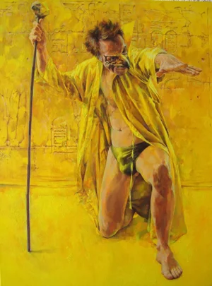 Glenn Ibbitson 'Horus The Magician' Contemporary Figurative Oil Painting 2010