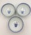 Ceramic 1970s Tienshan Chinese Rice Grain Coupe Soup Bowls Blue & White Chrysanthemum 3pc Set For Sale - Image 7 of 8