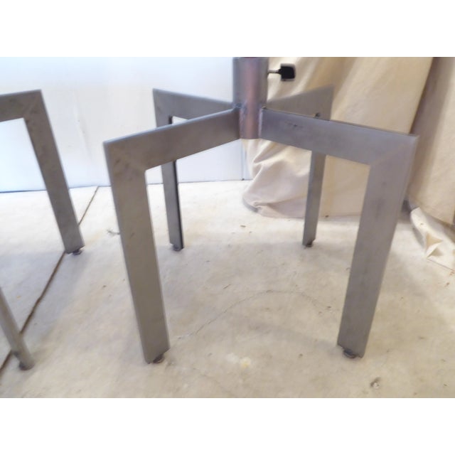 Mid 20th Century Vintage Modern Steel Side Tables - a Pair For Sale - Image 5 of 8