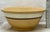 Nice Antique Large Thick & Heavy 13 Inch Brown & Cream Color Banded Yellow Ware Kitchen Mixing Bowl - Circa Late 1800s For Sale - Image 18 of 18