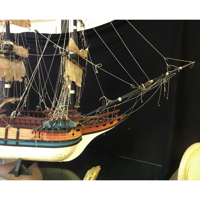 Early 20th Century Large Scale Antique Model Ship Circa Early 1900s For Sale - Image 5 of 13