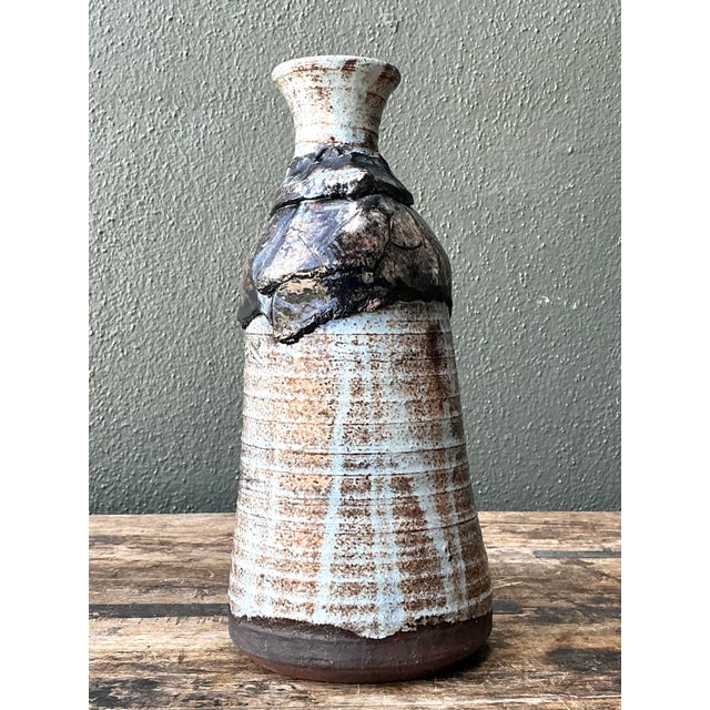 Vintage Handcrafted Ceramic Vase For Sale - Image 12 of 12