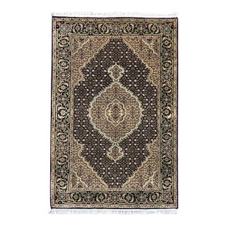 Vintage Persian Tabriz Mahi Fish Wool Rug 2’7” X 4’1” For Sale