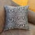 Black Dark Snakeskin Woven Cushion Cover For Sale - Image 8 of 12