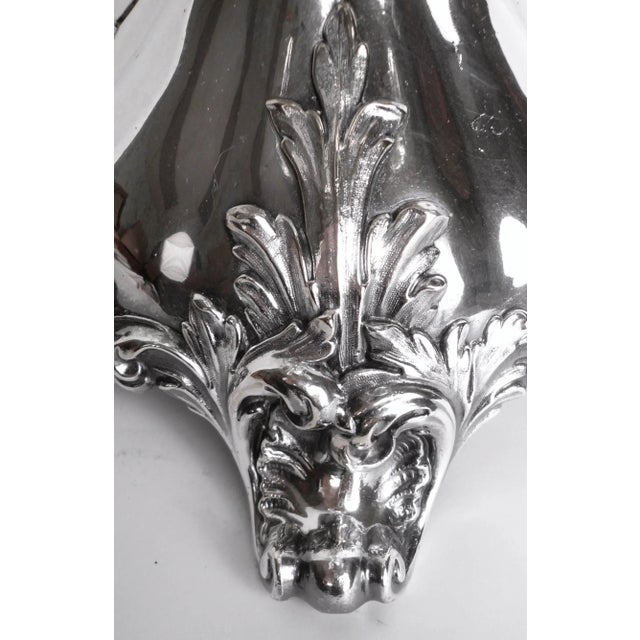 Silver English Sheffield Plate Silver and Cut Crystal Epergne For Sale - Image 8 of 11