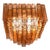 Early 21st Century Italian Amber-Rosè Squared Murano Glass Squared Flush Mount by Simoeng for Simoeng For Sale - Image 5 of 5
