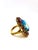 Blue Bochic “Capri” Vintage Ruby, Tanzanite & Diamond Ring Set In 18K Gold & Silver For Sale - Image 8 of 8