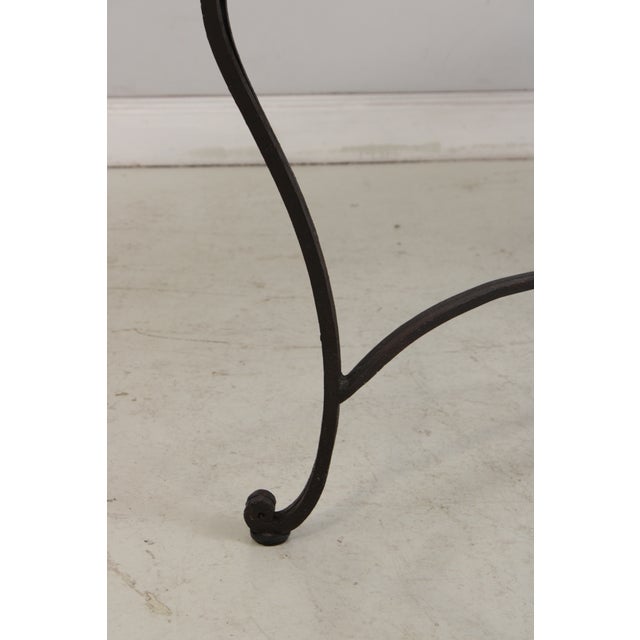 Wrought Iron Base Marble Top Console Table For Sale - Image 12 of 16