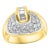0.75 Carat Diamond Cocktail 18 Karat Yellow Gold Ring, Size 4, vs/ G For Sale