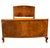 Wood Art Deco Figured Walnut Double Bed, 1920s For Sale - Image 7 of 13